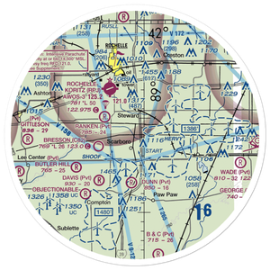 Home Free Airport (3IL7) VFR Sectional Sticker (30 mile)