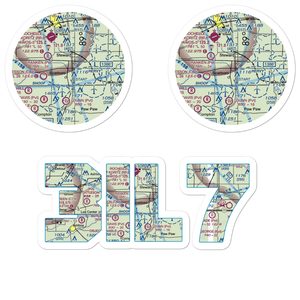 Home Free Airport (3IL7) VFR Sectional Sticker Pack