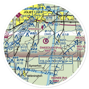 Sweedler Airport (3IL2) VFR Sectional Sticker (20 mile)