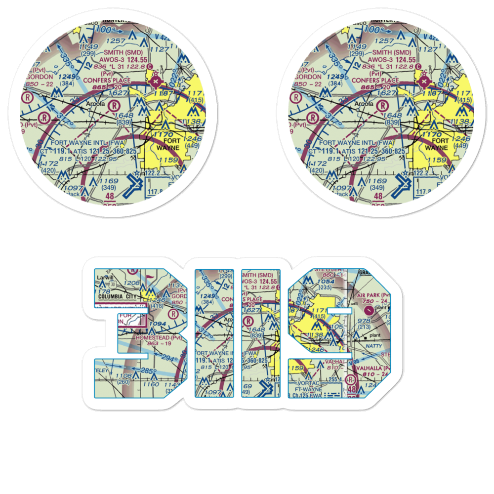 Dick's Strip (3II9) VFR Sectional Sticker Pack 