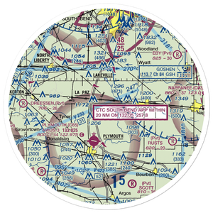 Birkey Private Airport (3II8) VFR Sectional Sticker (30 mile)