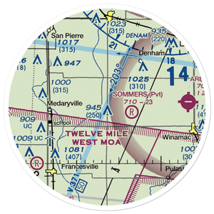 Stout Field (3II5) VFR Sectional Sticker (20 mile)