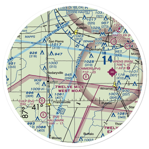 Stout Field (3II5) VFR Sectional Sticker (30 mile)