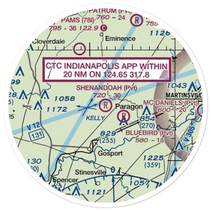 Shenandoah Flying Field (3II1) VFR Sectional Sticker (20 mile)