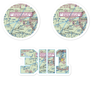 Shenandoah Flying Field (3II1) VFR Sectional Sticker Pack