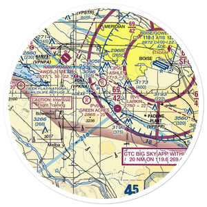 Indian Creek Ranch Airport (3ID7) VFR Sectional Sticker (30 mile)