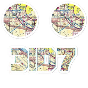 Indian Creek Ranch Airport (3ID7) VFR Sectional Sticker Pack