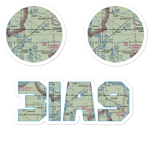 Rake Airport (3IA9) VFR Sectional Sticker Pack