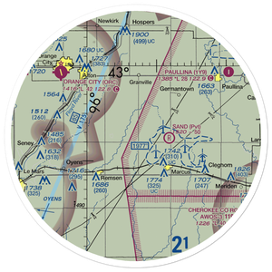 Kerr Airport (3IA5) VFR Sectional Sticker (30 mile)