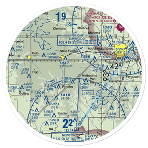 Whites Airport (3IA1) VFR Sectional Sticker (30 mile)
