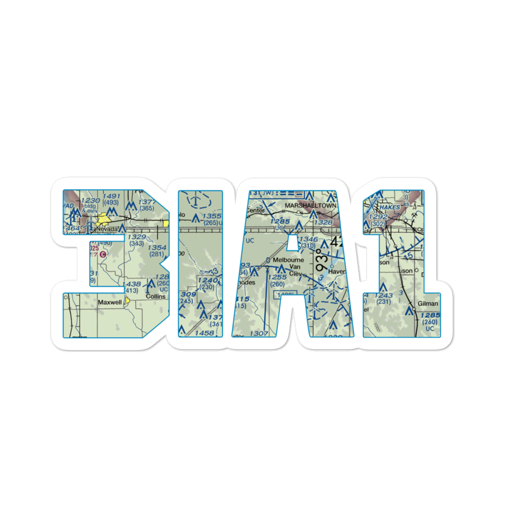 Whites Airport (3IA1) VFR Sectional Sticker 