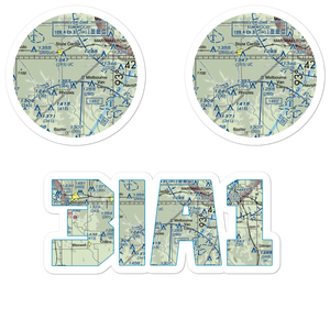 Whites Airport (3IA1) VFR Sectional Sticker Pack