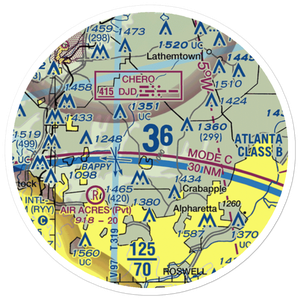 Holly Farm Airport (3GE9) VFR Sectional Sticker (20 mile)