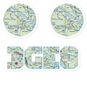 Prater Ranch Airport (3GE8) VFR Sectional Sticker Pack