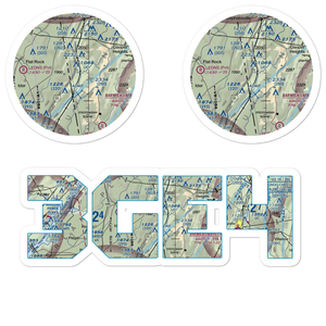 Fox Mountain Airport (3GE4) VFR Sectional Sticker Pack
