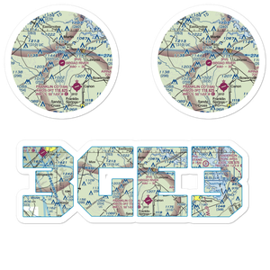 Broad River Air Park (3GE3) VFR Sectional Sticker Pack