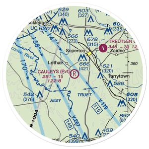 Cauley's Airstrip (3GA8) VFR Sectional Sticker (20 mile)