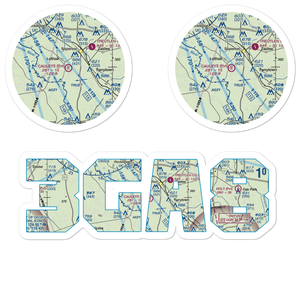 Cauley's Airstrip (3GA8) VFR Sectional Sticker Pack