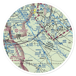 Rhodes Air Ranch Airport (3GA7) VFR Sectional Sticker (30 mile)