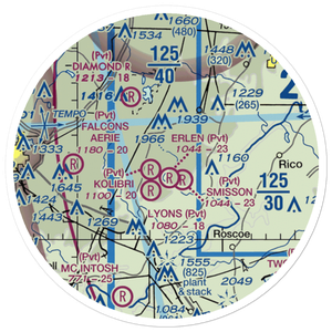 Erlen Airport (3GA6) VFR Sectional Sticker (20 mile)