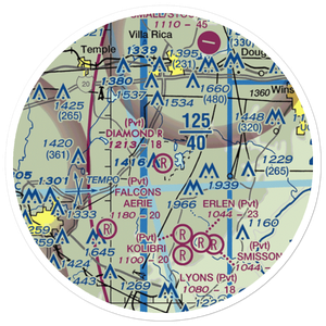 Diamond R Ranch Airport (3GA5) VFR Sectional Sticker (20 mile)