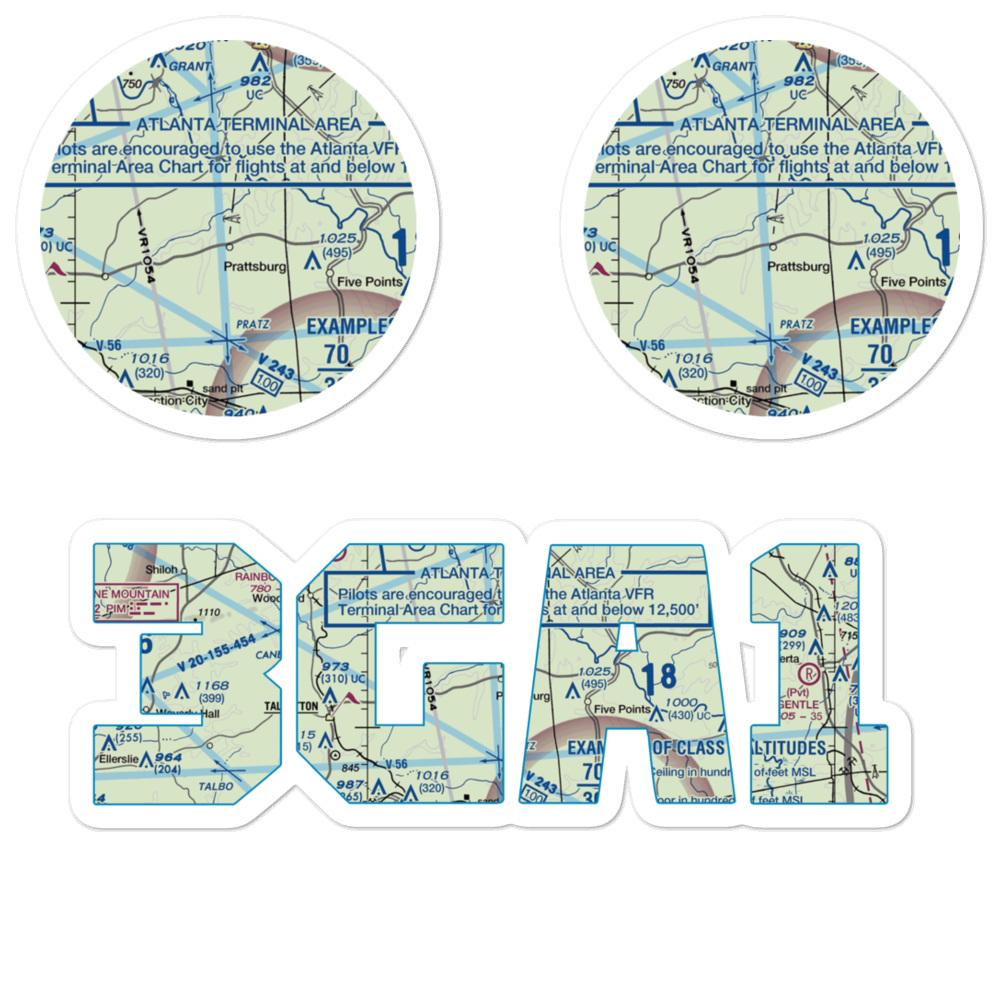 Prattsburg Airport (3GA1) VFR Sectional Sticker Pack 