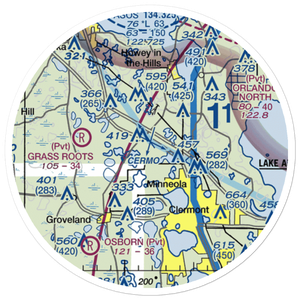 Florida Flying Gators Airport (3FD4) VFR Sectional Sticker (20 mile)