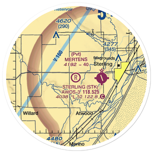 Mertens Airport (3CO2) VFR Sectional Sticker (20 mile)