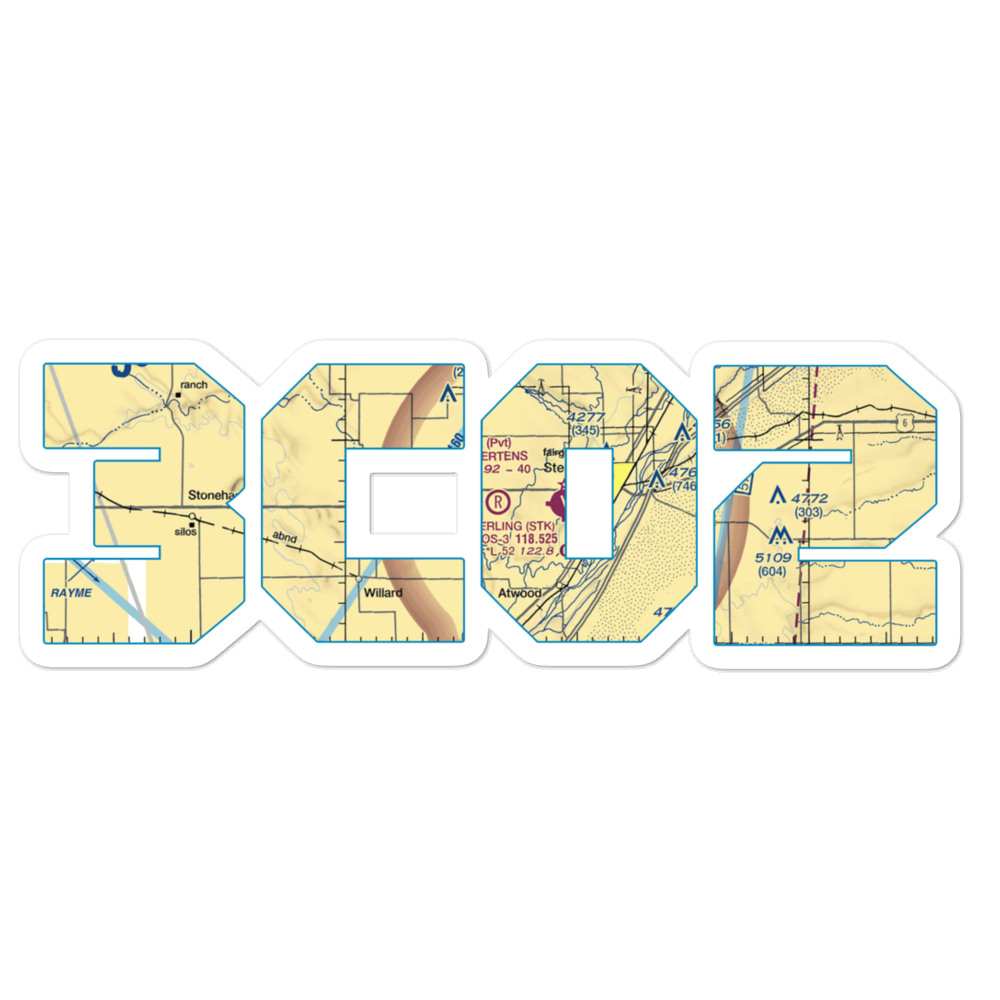 Mertens Airport (3CO2) VFR Sectional Sticker 