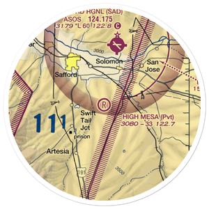 High Mesa Airpark (3AZ8) VFR Sectional Sticker (20 mile)