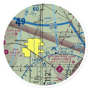 U of A Maricopa Ag Center Airport (3AZ2) VFR Sectional Sticker (20 mile)