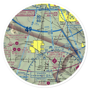 U of A Maricopa Ag Center Airport (3AZ2) VFR Sectional Sticker (30 mile)