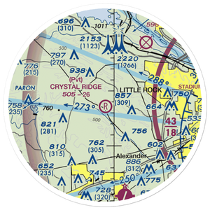 Crystal Ridge Airport (3AR6) VFR Sectional Sticker (20 mile)