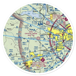 Crystal Ridge Airport (3AR6) VFR Sectional Sticker (30 mile)