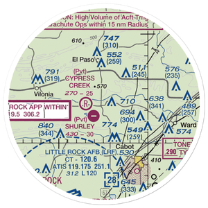 Cypress Creek Airport (3AR3) VFR Sectional Sticker (20 mile)