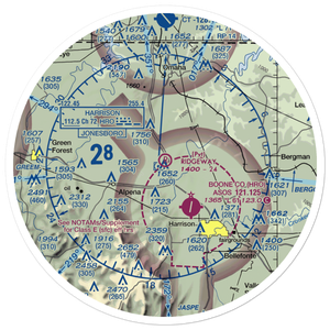 Ridgeway Field (3AR2) VFR Sectional Sticker (30 mile)