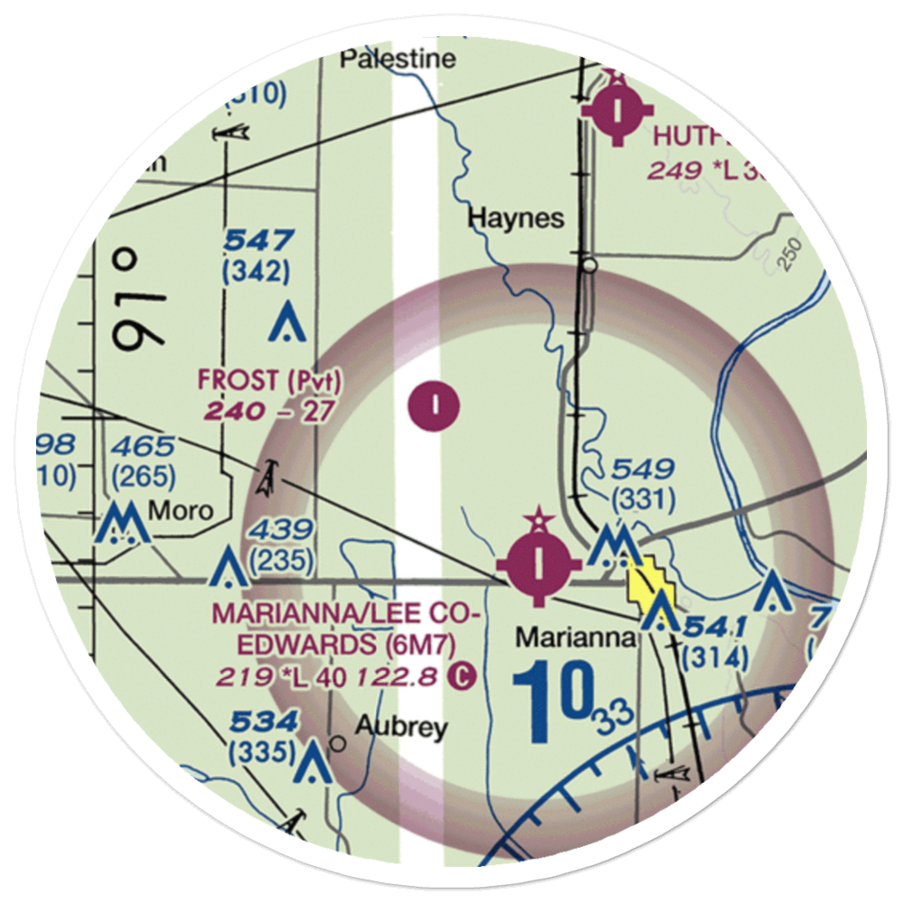 Frost Flying Inc Airport (3AR0) VFR Sectional Sticker (20 mile) 