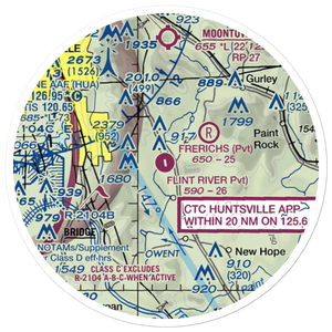 Flint River Ranch Airport (3AL8) VFR Sectional Sticker (20 mile)