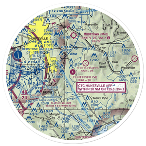 Flint River Ranch Airport (3AL8) VFR Sectional Sticker (30 mile)
