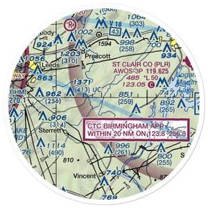 Town & Country Airpark (3AL6) VFR Sectional Sticker (20 mile)