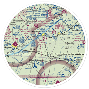 Flying H Ranch Airport (3AL1) VFR Sectional Sticker (30 mile)