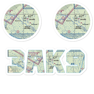 River John Airport (3AK9) VFR Sectional Sticker Pack