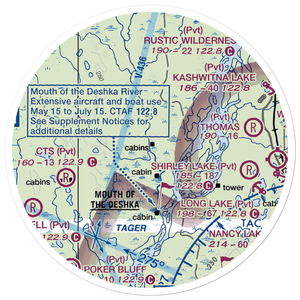 Laub Airport (3AK7) VFR Sectional Sticker (20 mile)