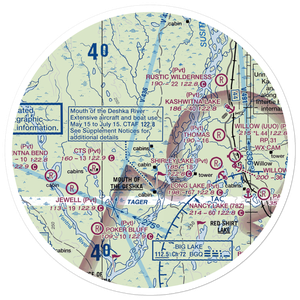 Laub Airport (3AK7) VFR Sectional Sticker (30 mile)