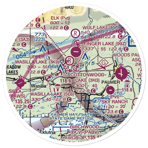 B & B Boys Ranch Airport (3AK6) VFR Sectional Sticker (20 mile)