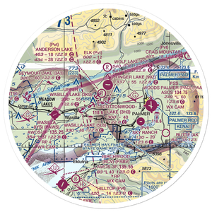 B & B Boys Ranch Airport (3AK6) VFR Sectional Sticker (30 mile)