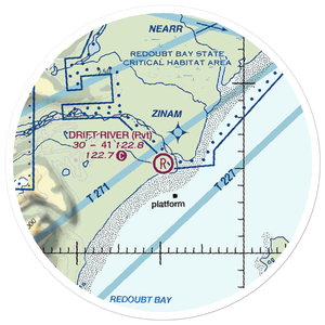 Drift River Airport (3AK5) VFR Sectional Sticker (20 mile)
