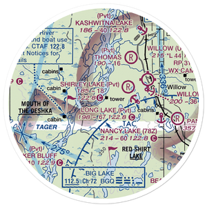 Deshka Landing Airport (3AK1) VFR Sectional Sticker (20 mile)