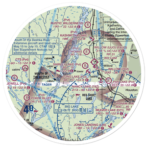 Deshka Landing Airport (3AK1) VFR Sectional Sticker (30 mile)