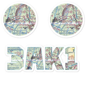 Deshka Landing Airport (3AK1) VFR Sectional Sticker Pack